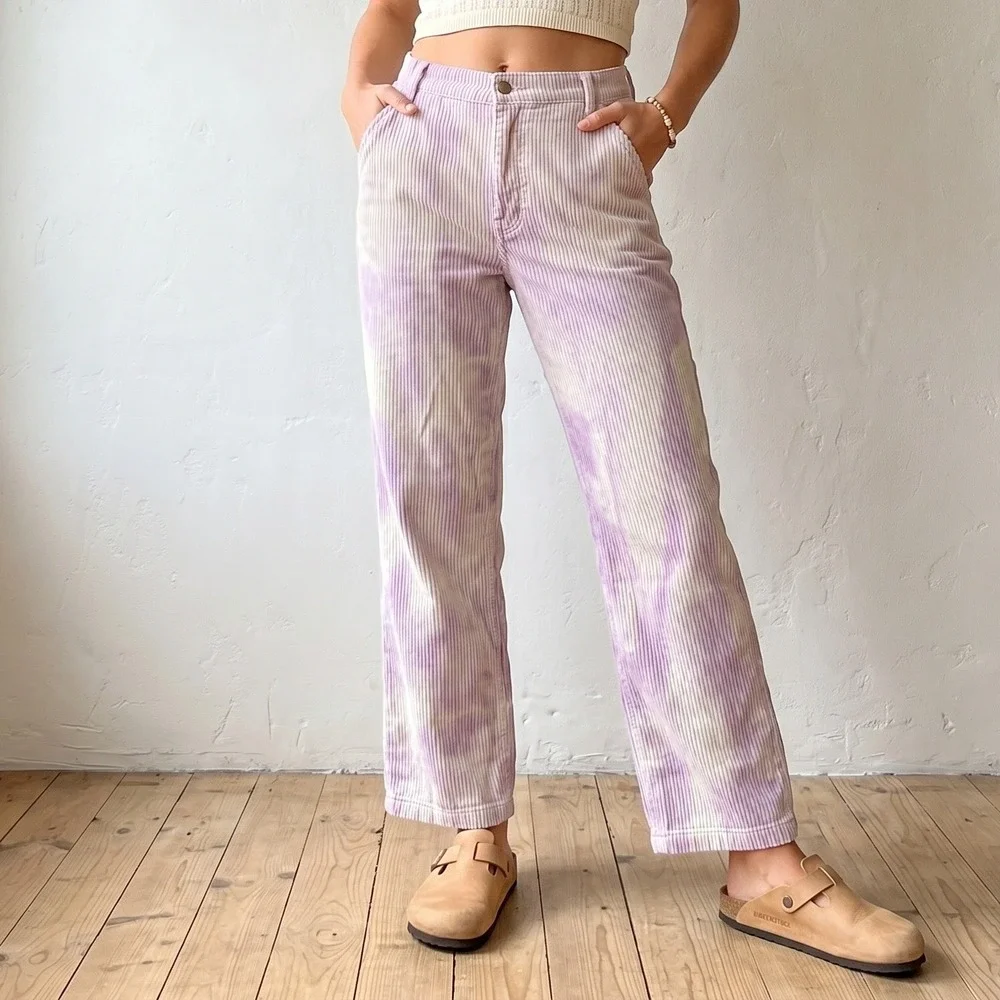 Free People We the Free Reese Pitched Corduroy Pants Womens 27 Moonlit‎ Orchid